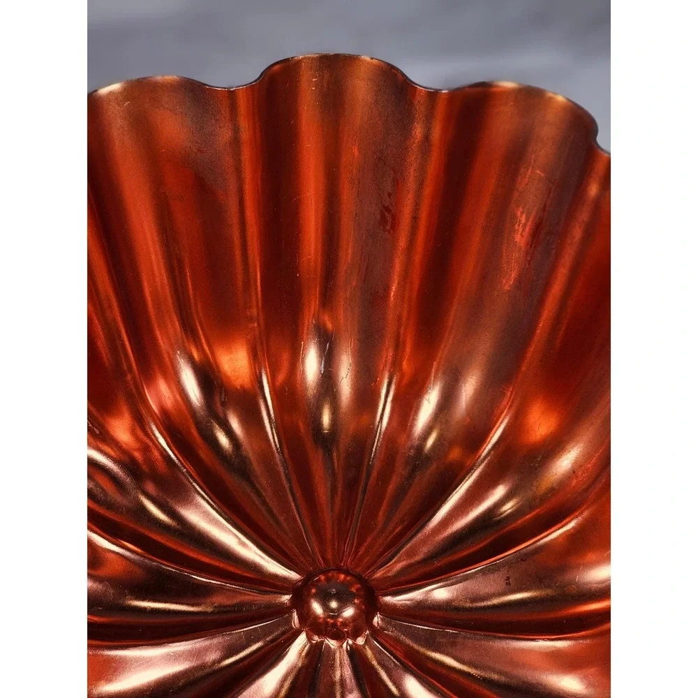 Vintage Copper Fluted Tart Pan Fluted Bowl Dessert Pan